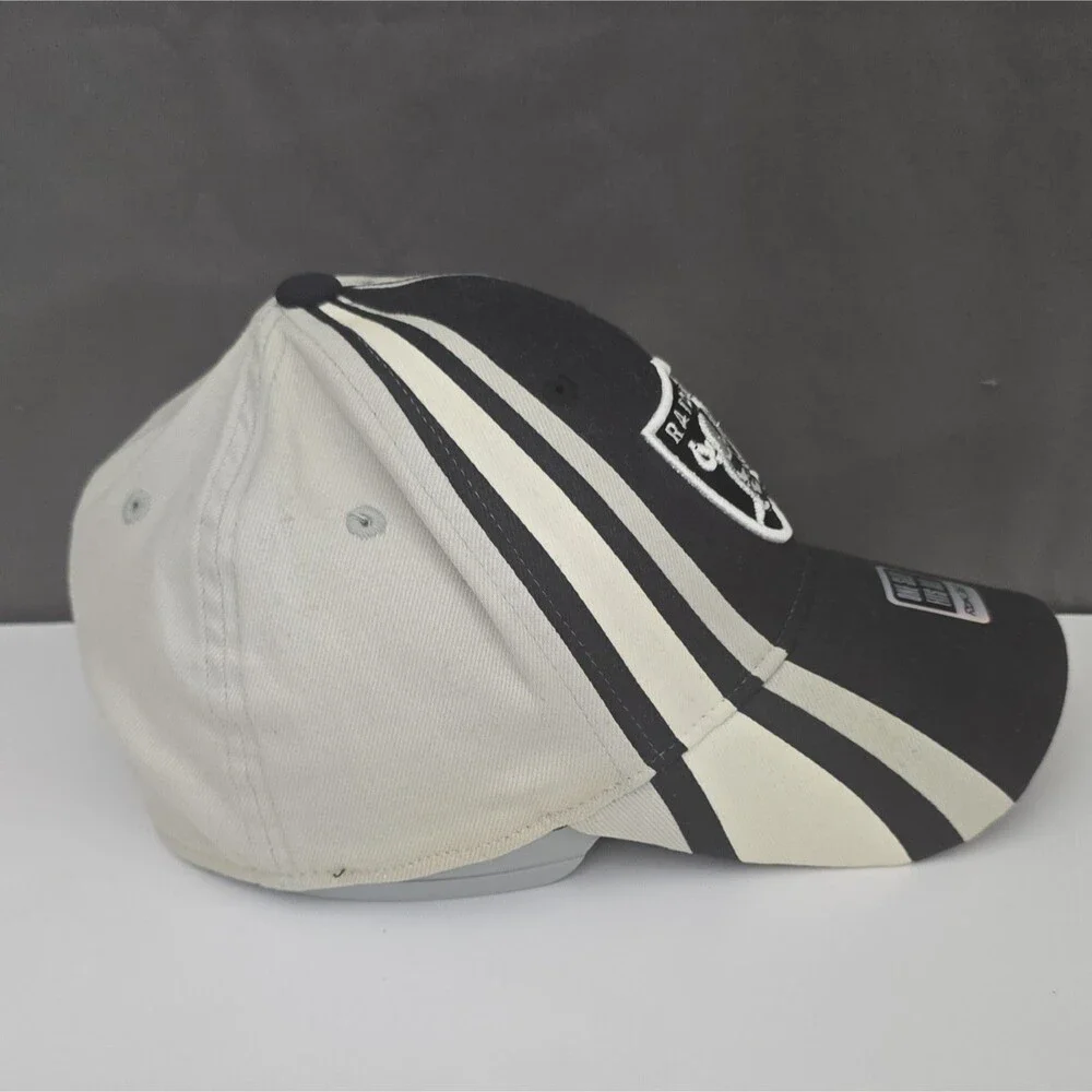 Reebok Oakland Raiders NFL Black/Beige Hat Cap One Size Officially Licensed
